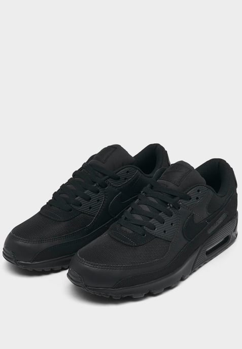 Men's Nike Air Max 90 Casual Shoes in Black/Black - Image 4