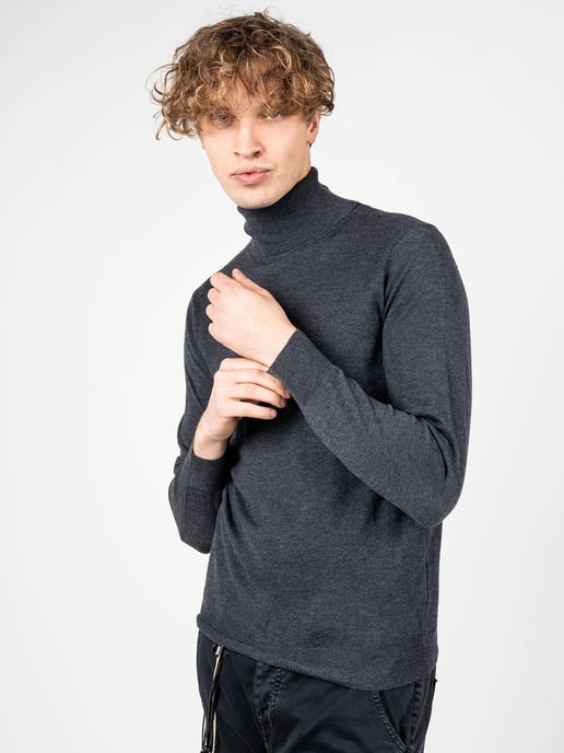 Xagon Man Pullover Turtleneck Men's Grey - Image 6