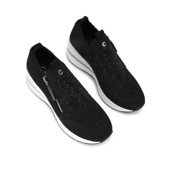 Carvela  High Rise Zip Knit Sneakers