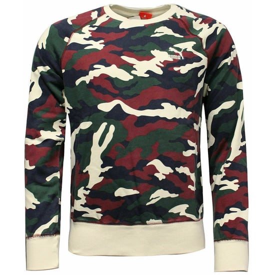Puma Long Sleeve Crew Neck Camo Mens Sweaters 567493 21