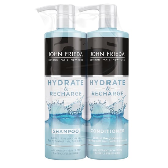 John Frieda Hydrate & Recharge Dry Hair Shampoo & Conditioner 500ml Duo Pack