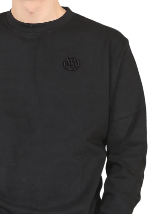 MYT Heren trainingspak met ronde hals en geborduurd logo in zwart - Image 4