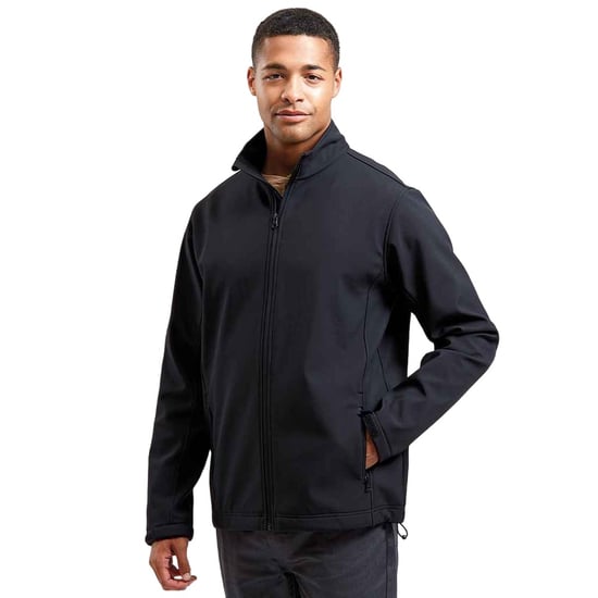 Premier Mens Windchecker Recycled Soft Shell Jacket (Black) - Image 3