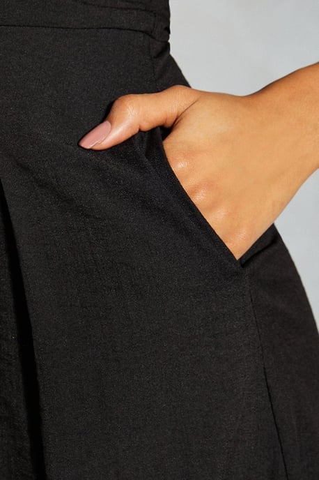 Linen Look Bandeau Maxi Dress
