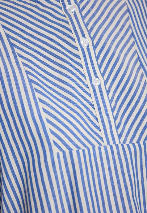 Dreimaster Blouse Dames Blauw wol wit - Image 5