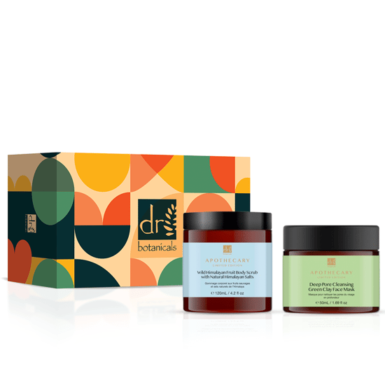 Dr Botanicals Rebalancing Mask & Himalayan Body Scrub Anti-Ageing Kit - Image 1