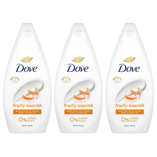 Dove Fruity Nourish Body Wash 0% Sulfate SLES for Soft & Smoother Skin 450ml,3pk