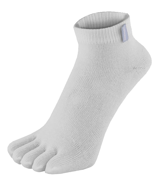 TOETOE - Mens & Ladies Essential Moisture Wicking Cotton Ankle Toe Socks - White - Image 1