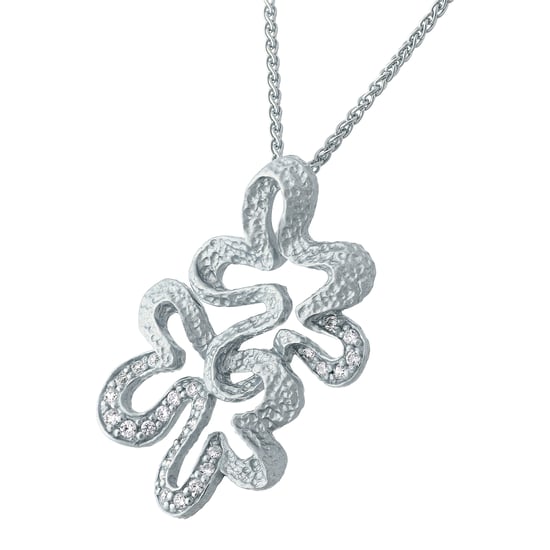 Orphelia 'Malenia' Women's 925 Sterling Silver Set: Chain-Pendant + Earrings - Silver SET-7077