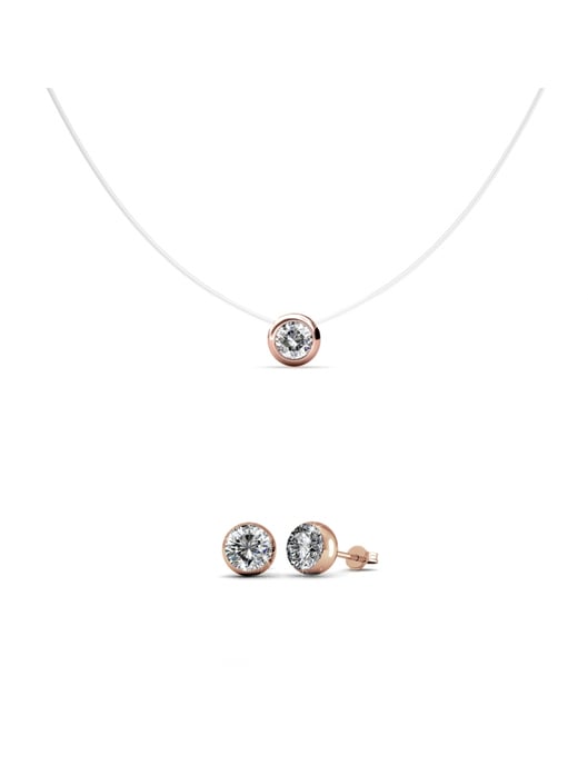 Moon Set och låda - roséguld och kristall - Image 1