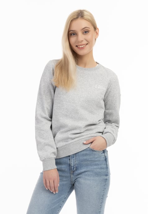 Dreimaster Sweatshirt women light grey melange - Image 3
