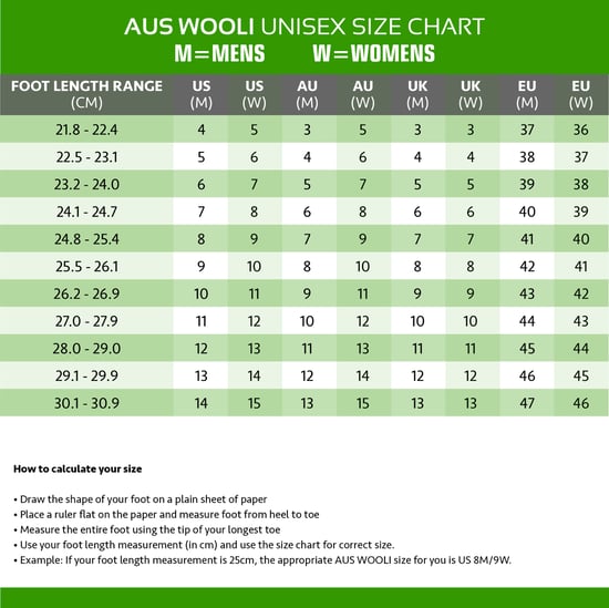 Aus Wooli Australia Unisex Sheepskin Wool Coogee Traditional Ankle Slippers