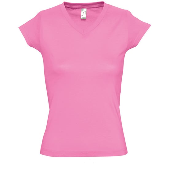 SOLs Womens/Ladies Moon V Neck Short Sleeve T-Shirt (Orchid Pink) - Image 1