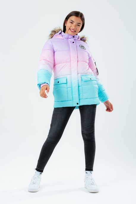 Hype Pink Blue Fade Kids Explorer Jacket