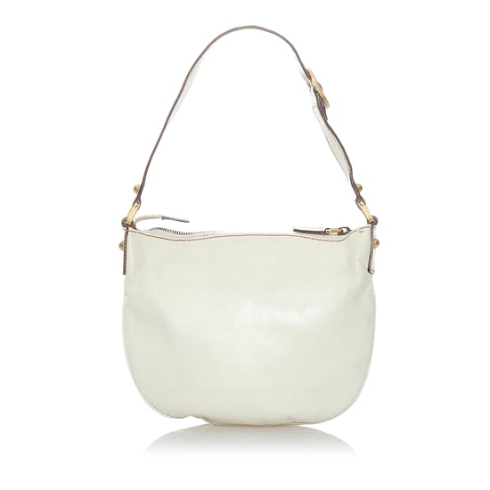 Vintage Gucci Small Blondie Leather Shoulder Bag White