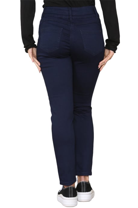 M&Co Womens Lift & Shape Slim Leg Jeans in Indigo Blue - Image 2