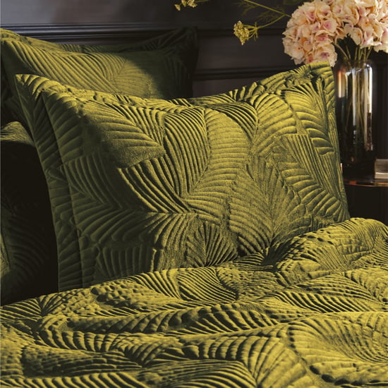 Paoletti Palmeria Quilted Velvet Duvet Cover Set - Image 2