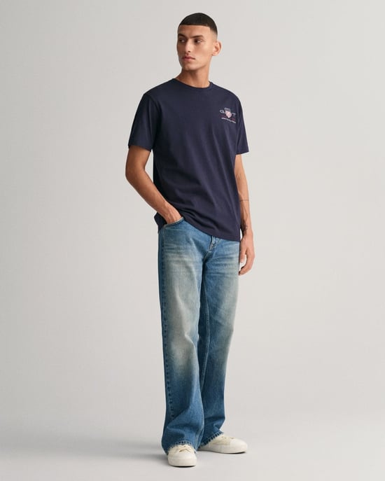 GANT Mens Regular Fit Embroidered Archive Shield T-Shirt