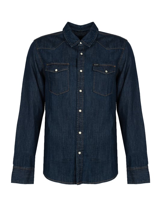 Guess Shirt Men's Blue - Image 1