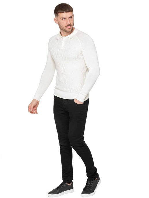 Enzo Milano | Mens Waffle Knit Jumper - Image 4