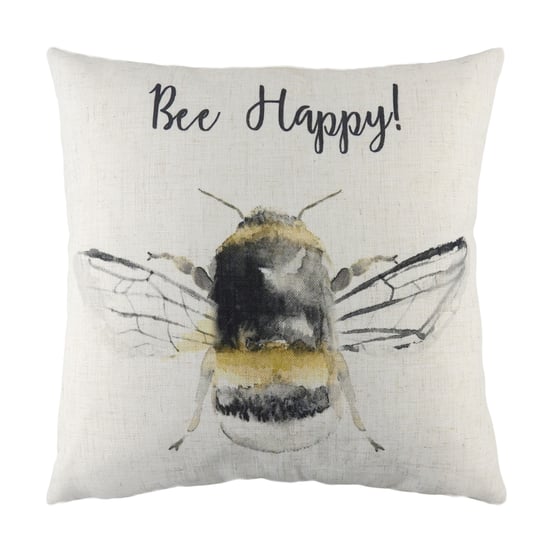 Evans Lichfield Bee Happy Printed Cushion