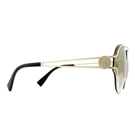 Versace Sunglasses VE2184 12526U Pale Gold Gradient Brown Mirror Gold