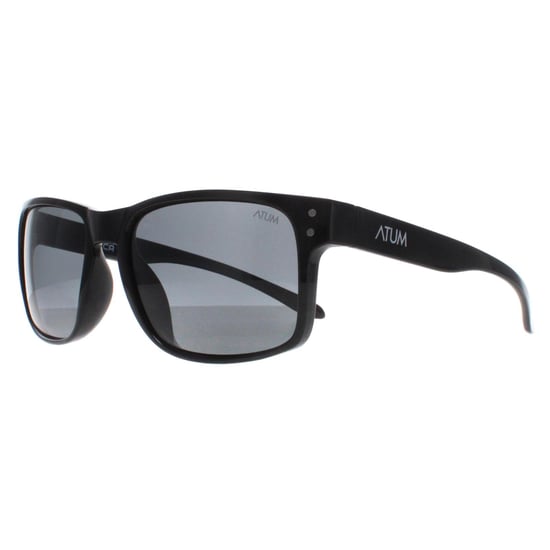 Atum Rectangle Mens Shiny Black Smoke Grey Waterhouse