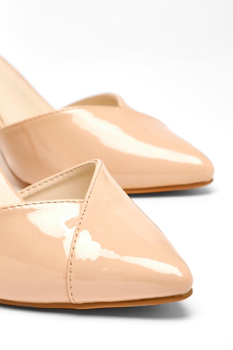 Nude Patent Court Heels - Image 4