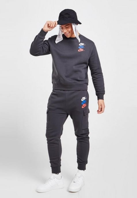 Nike Standard Issue Crew trainingspak voor heren in donkerrookgrijs - Image 1