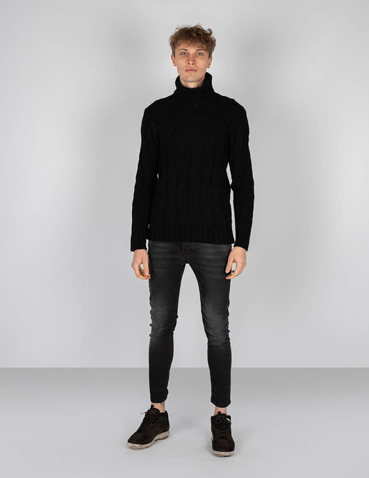 Xagon Man Pullover Turtleneck Men's Black - Image 2