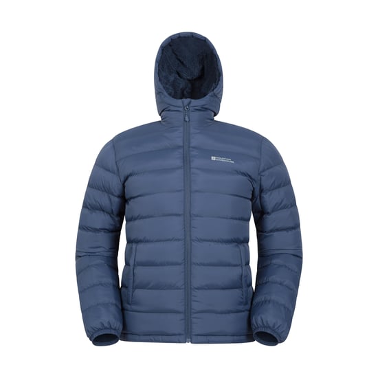 Mountain Warehouse Gewatteerde jas met imitatiebont voor heren (Marine) - Image 1
