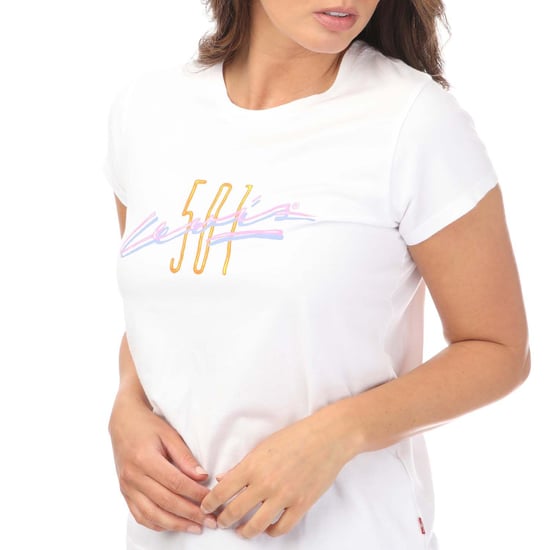 Kvinnors Levis Grafisk Autentisk T-shirt i Vitt - Image 3