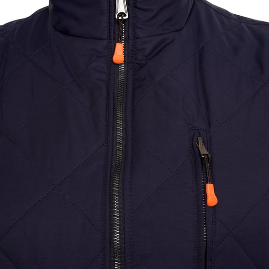 Grey Hawk Quilted Gilet in Navy