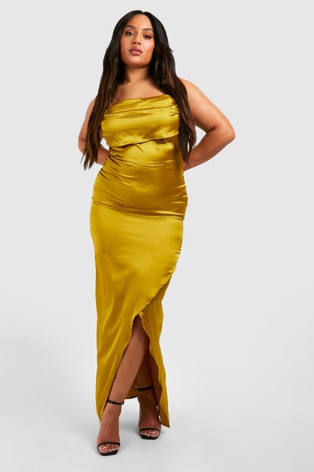 Plus Cowl Neck Strappy Maxi Slip Dress - Image 1