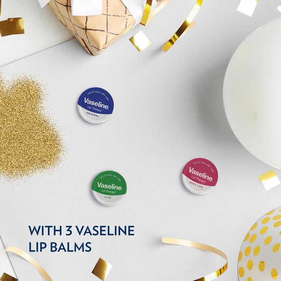 Vaseline Lip Balm 3pcs Gift Set Luscious Lips Collection Aloe Original & Rosy
