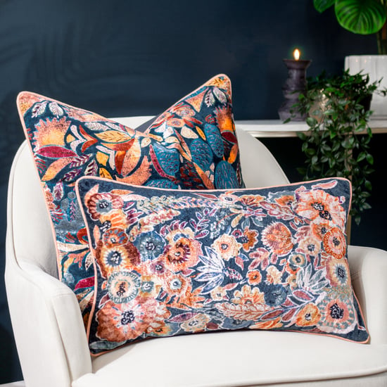 Wylder Tropics Aquess Floral Velvet Cushion Cover - Image 5