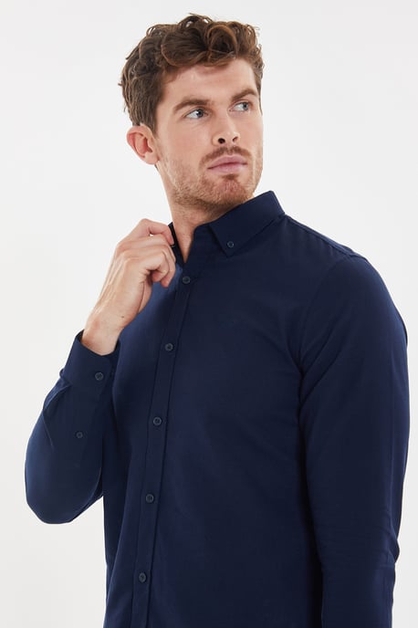 Blue 2-Pack Oxford Cotton Long Sleeve Shirts