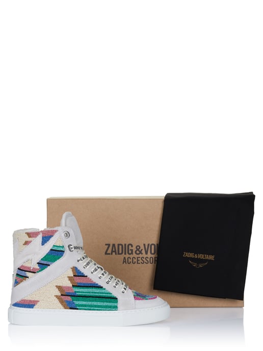 Zadig Voltaire High Flash Folk Beads schoenen wit - Image 4