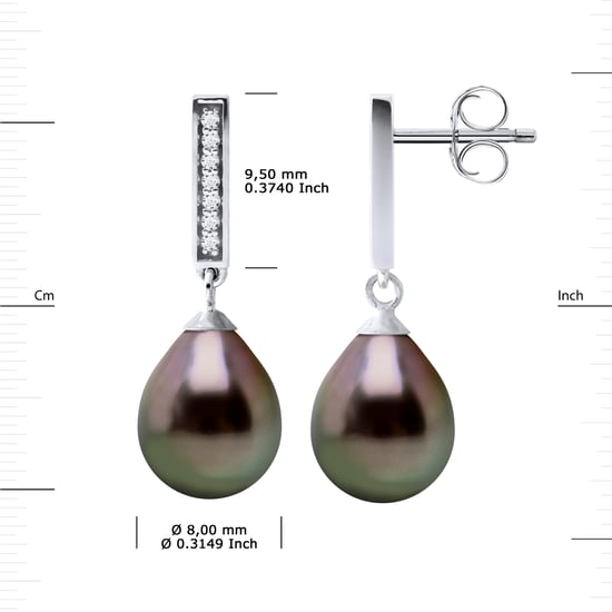 DIADEMA - Earrings - Real Tahitian Pearls