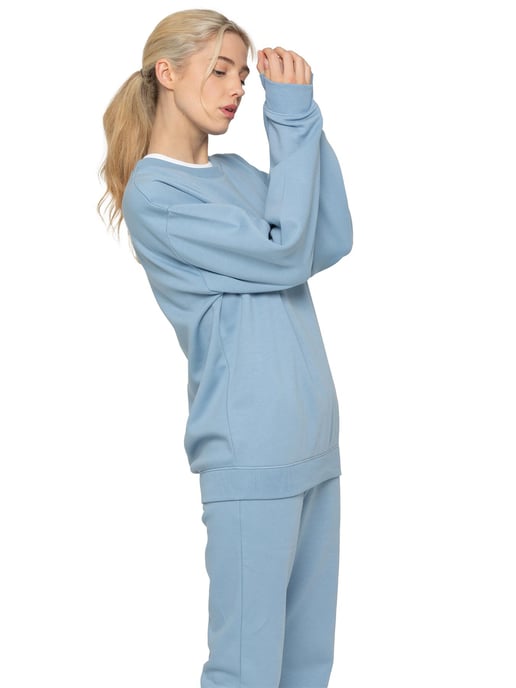 Enzo Womens överdimensionerad sweatshirt - Blå - Image 3
