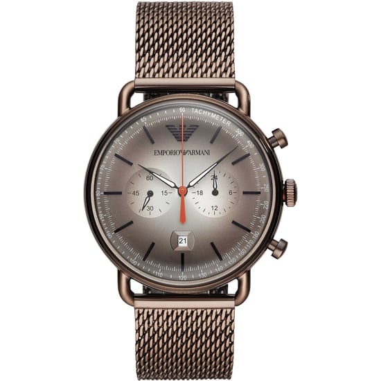 Emporio Armani AR11169 Brown Mesh Chronograph Men's Watch - Image 1