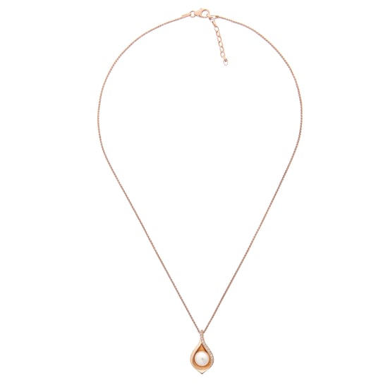 Orphelia 'Sophia' Dames 925 Zilveren Ketting met Hanger - Roze ZH-7234/RG - Image 1