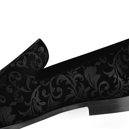 Penny Loafers med elegant jacquard för herr Svart - Image 6