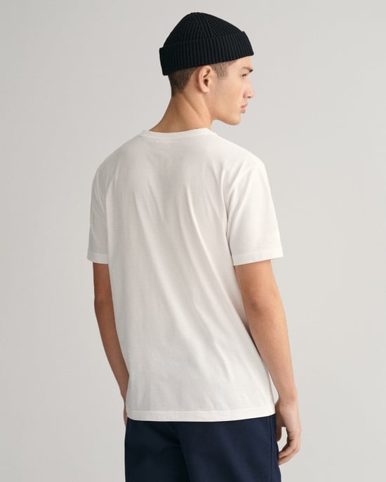 GANT Mens Regular Fit Embroidered Archive Shield T-Shirt