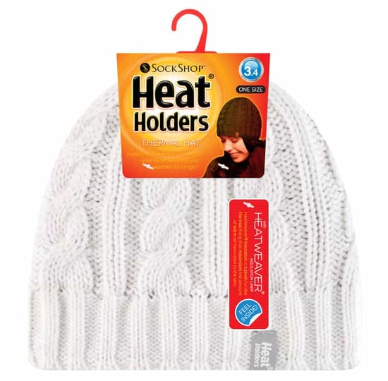 Women's Thermal Fleece Lined Cable Knit Winter Hat - Image 2