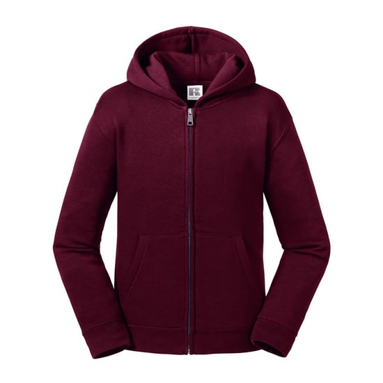 Russell Kids/Childrens Authentic Zip Hooded Sweatshirt (Burgundy) - Image 1