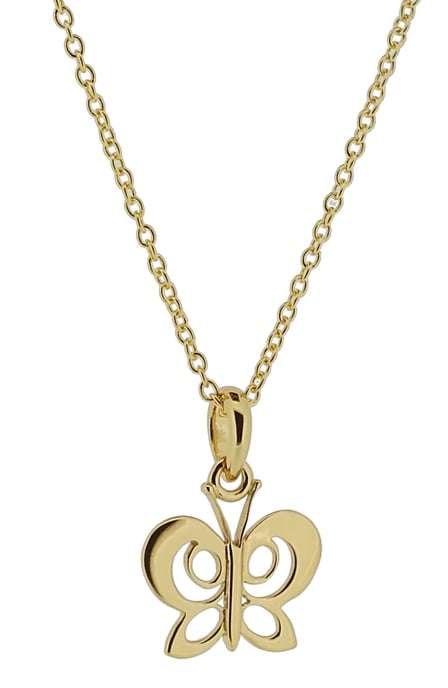 Orphelia 'Butterfly' Women's 925 Sterling Silver Chain with Pendant - Gold ZH-7074/1 - Image 2