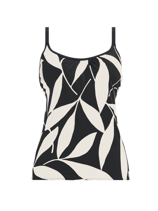 Ile De Re Scoop Neck Tankini Top  & Cream Black Cream