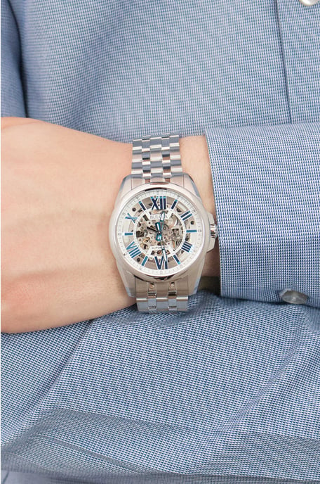 Bulova Classic Automatic herenhorloge Zilverkleurig 96A187 - Image 6