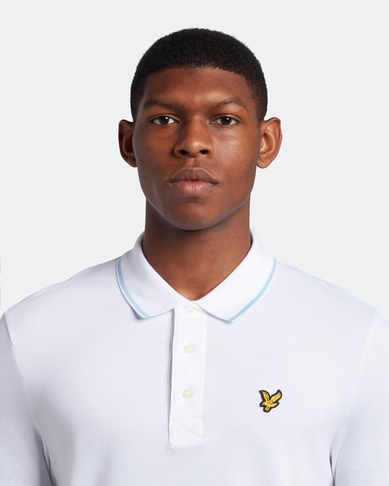 Lyle & Scott Tipped Polo Shirt in White